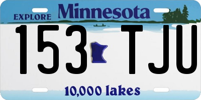 MN license plate 153TJU