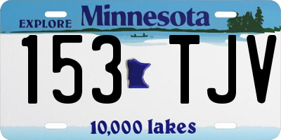 MN license plate 153TJV