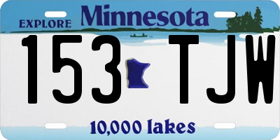 MN license plate 153TJW