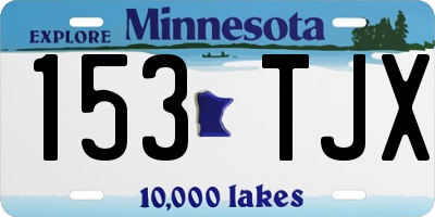 MN license plate 153TJX