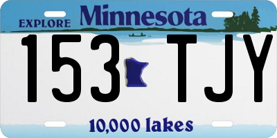 MN license plate 153TJY