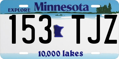 MN license plate 153TJZ