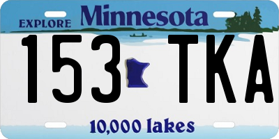 MN license plate 153TKA