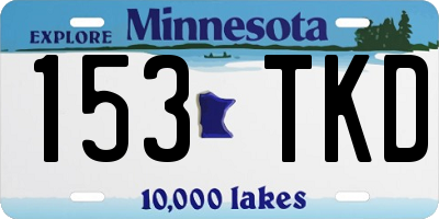 MN license plate 153TKD