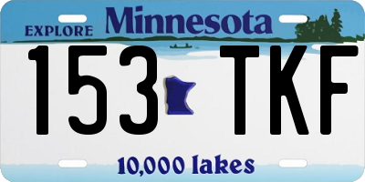 MN license plate 153TKF