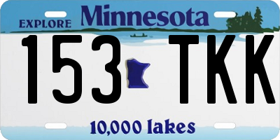 MN license plate 153TKK