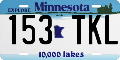 MN license plate 153TKL