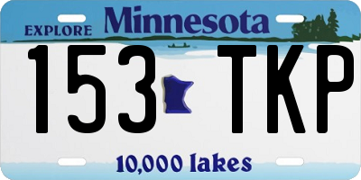 MN license plate 153TKP