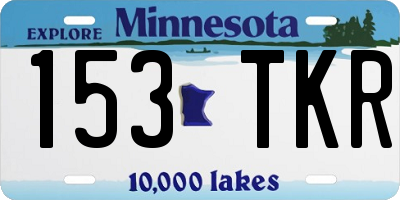 MN license plate 153TKR
