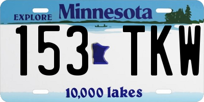 MN license plate 153TKW