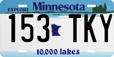MN license plate 153TKY