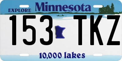 MN license plate 153TKZ