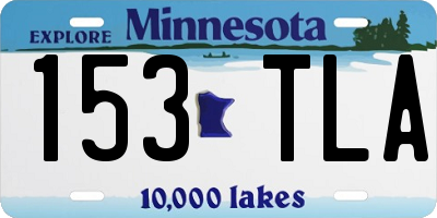 MN license plate 153TLA