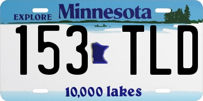 MN license plate 153TLD