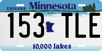 MN license plate 153TLE