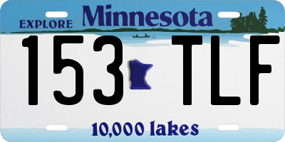 MN license plate 153TLF