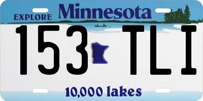 MN license plate 153TLI