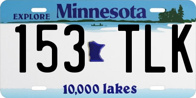 MN license plate 153TLK