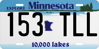 MN license plate 153TLL