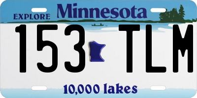 MN license plate 153TLM