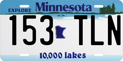 MN license plate 153TLN