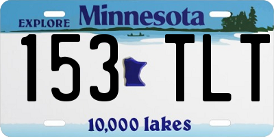 MN license plate 153TLT