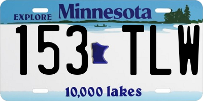 MN license plate 153TLW