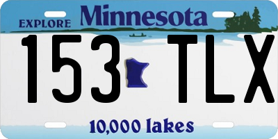 MN license plate 153TLX