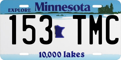MN license plate 153TMC