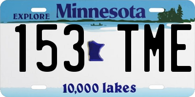 MN license plate 153TME
