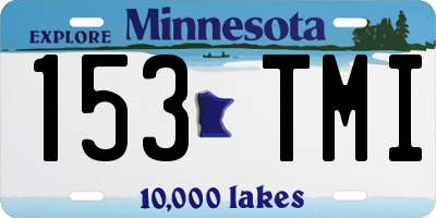 MN license plate 153TMI