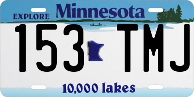 MN license plate 153TMJ
