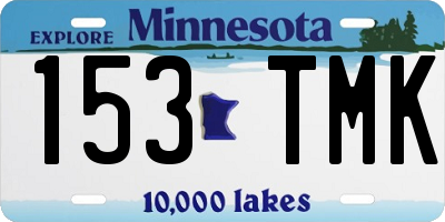 MN license plate 153TMK