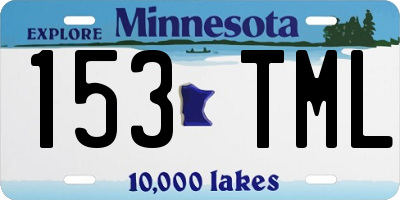 MN license plate 153TML