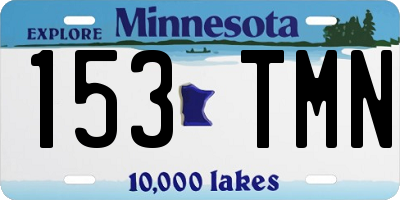 MN license plate 153TMN