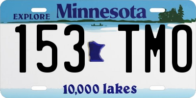 MN license plate 153TMO