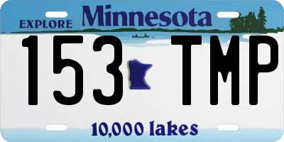 MN license plate 153TMP