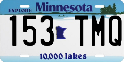 MN license plate 153TMQ