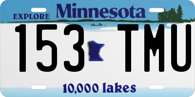 MN license plate 153TMU