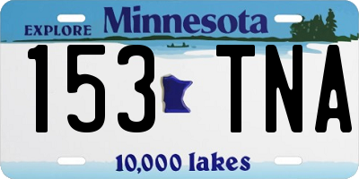 MN license plate 153TNA