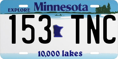 MN license plate 153TNC