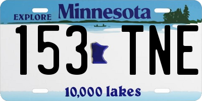 MN license plate 153TNE