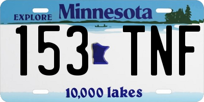 MN license plate 153TNF