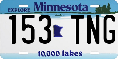 MN license plate 153TNG