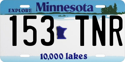 MN license plate 153TNR