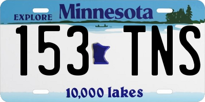 MN license plate 153TNS