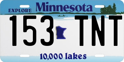 MN license plate 153TNT
