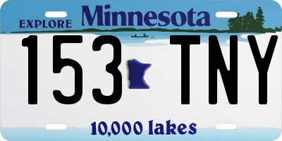MN license plate 153TNY