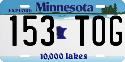MN license plate 153TOG