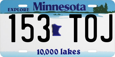MN license plate 153TOJ